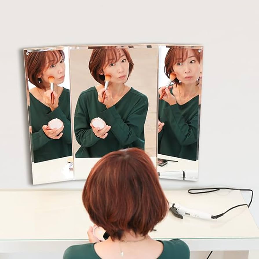Amazon.co.jp: 三面鏡 壁掛け クイーン 36×60cm（全開72cm